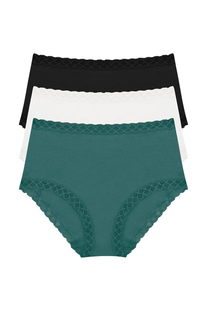 Bliss Full Brief 3-Pack Aspen Green/Coconut/Black