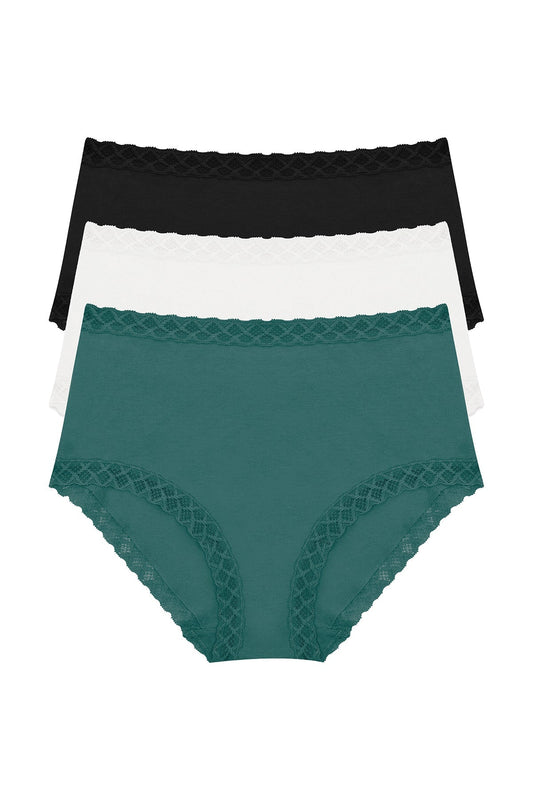 Bliss Full Brief 3-Pack Aspen Green/Coconut/Black