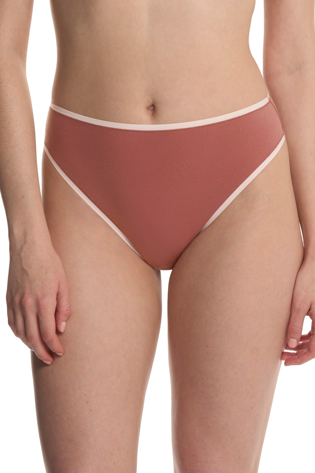 Bliss Bare Cotton High Cut Brief 3-Pack Peach Whip/Nostalgia Rose/Buff