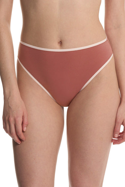 Bliss Bare Cotton High Cut Brief 3-Pack Peach Whip/Nostalgia Rose/Buff