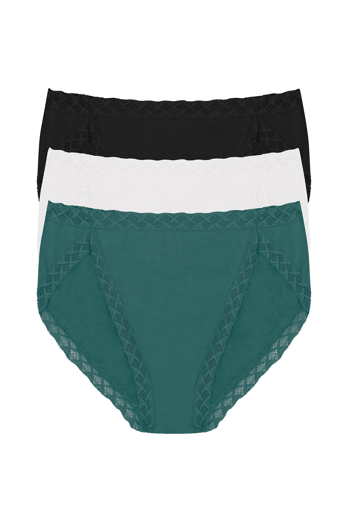 Bliss French Cut Brief 3-Pack Aspen Green/Coconut/Black