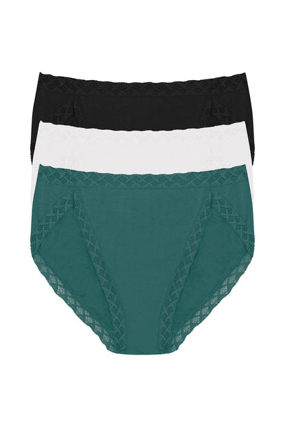 Bliss French Cut Brief 3-Pack Aspen Green/Coconut/Black