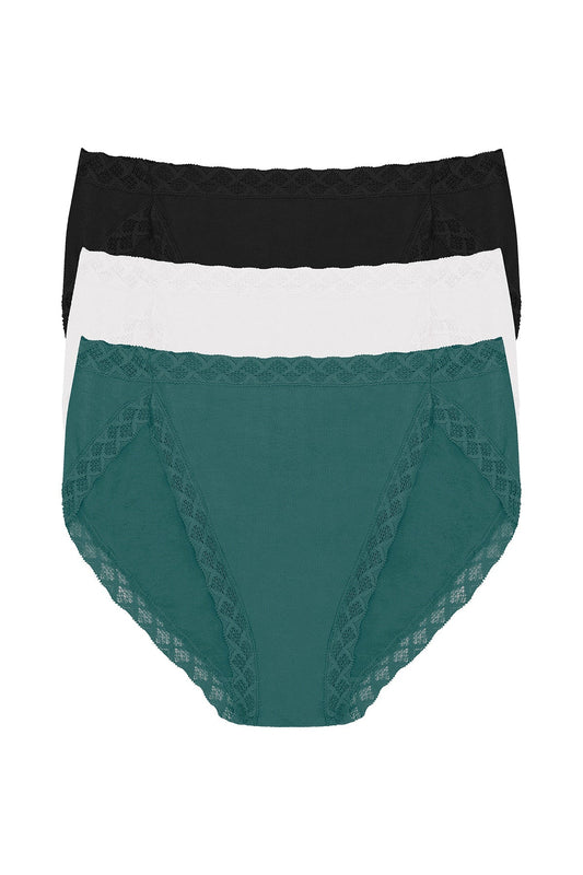 Bliss French Cut Brief 3-Pack Aspen Green/Coconut/Black