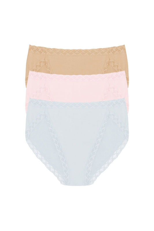 Bliss French Cut Brief 3-Pack Quarry/Pink Sky/Café
