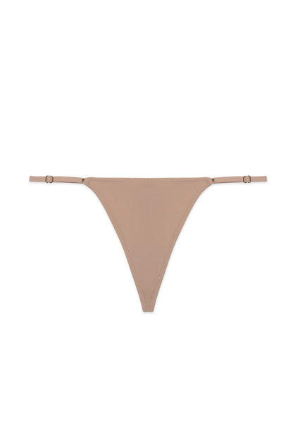 Verge Adjustable String Thong Café