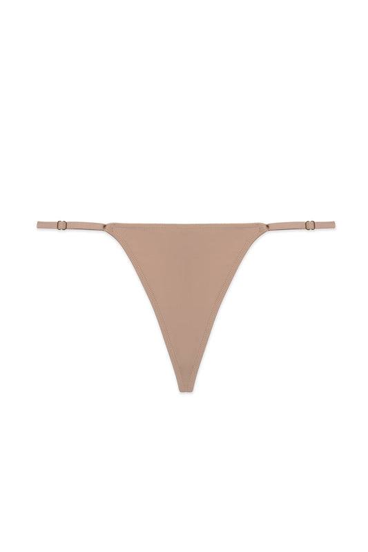 Verge Adjustable String Thong Café