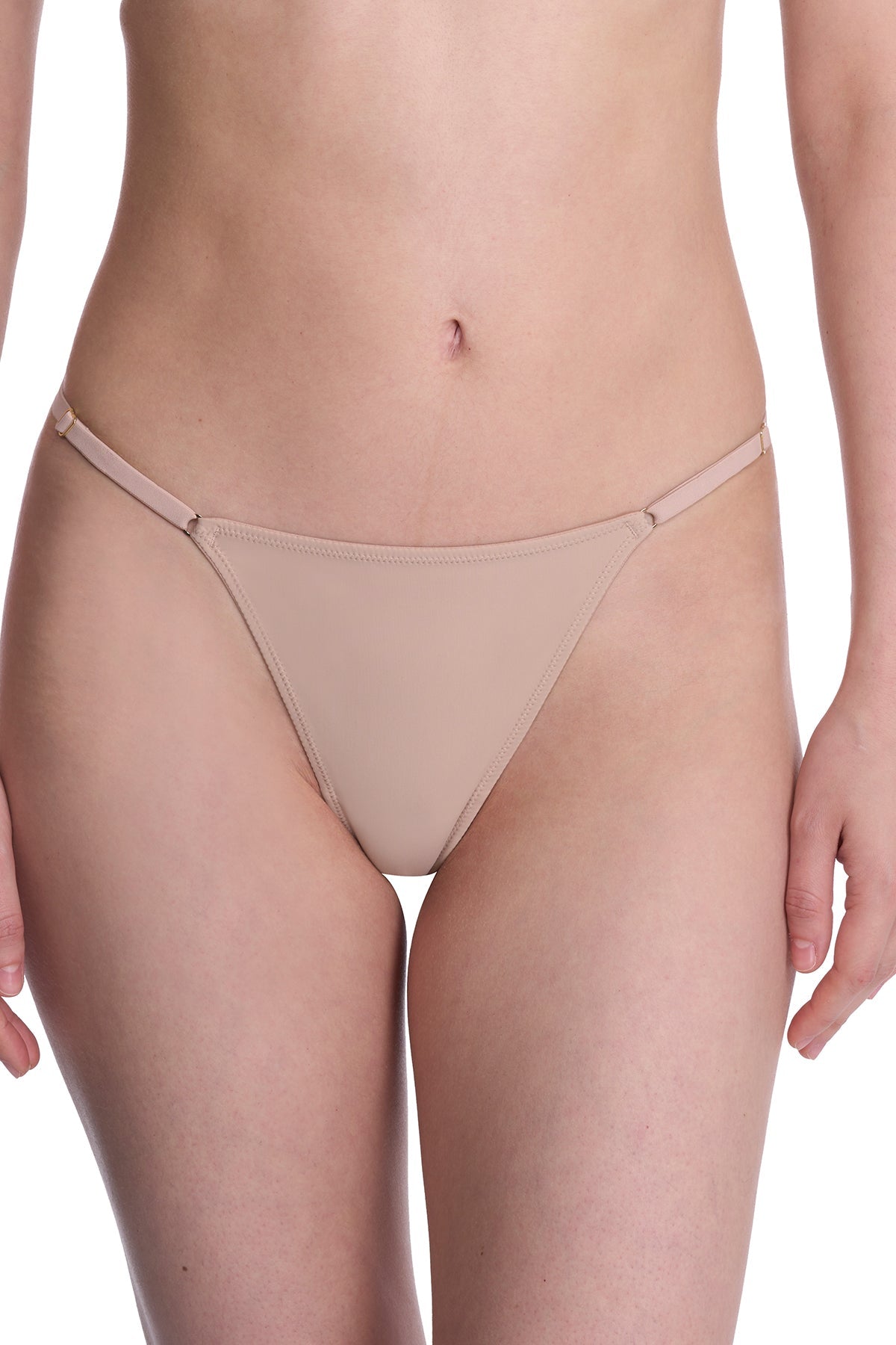 Verge Adjustable String Thong Café