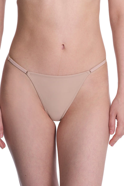 Verge Adjustable String Thong Café