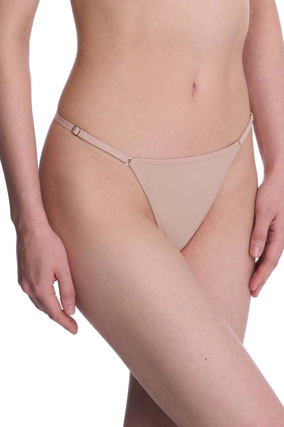 Verge Adjustable String Thong Café