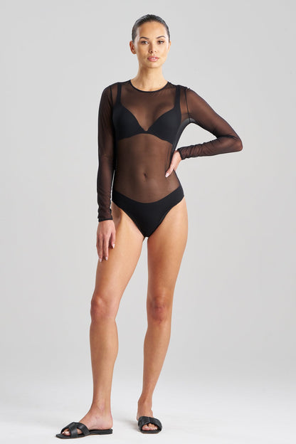 Seduction Mesh Bodysuit Black