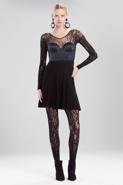 Buy Floral Romance Long Sleeve Catsuit in Black Online Black
