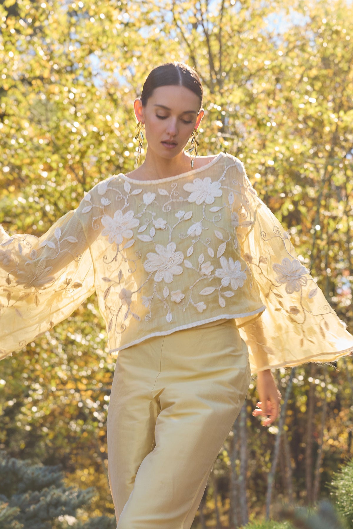 Couture Piña Embellished Top Buttermilk