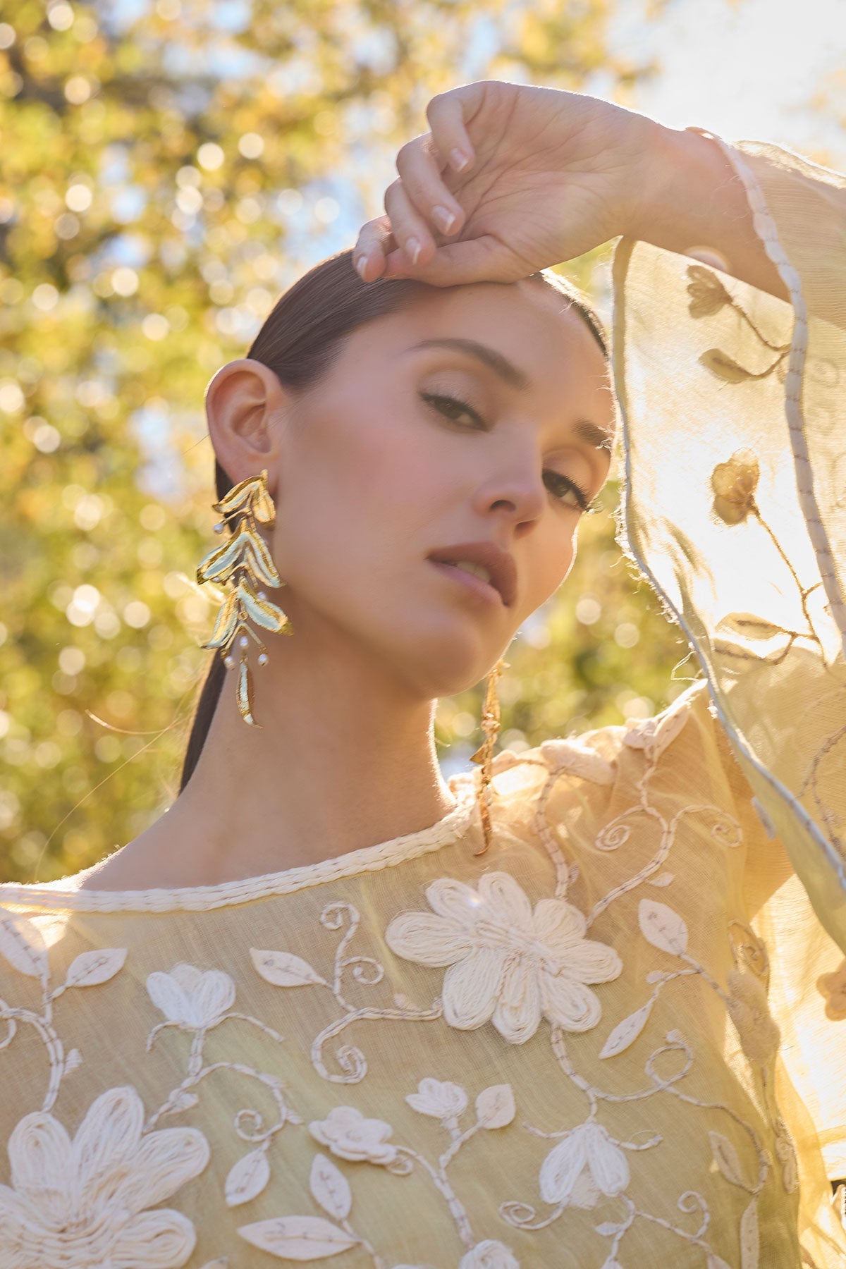 Couture Piña Embellished Top Buttermilk