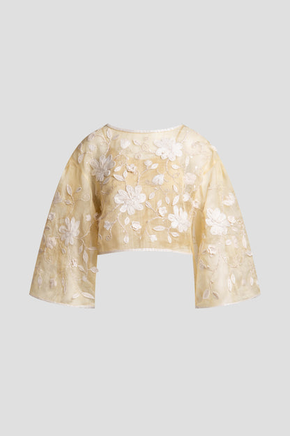 Couture Piña Embellished Top Buttermilk