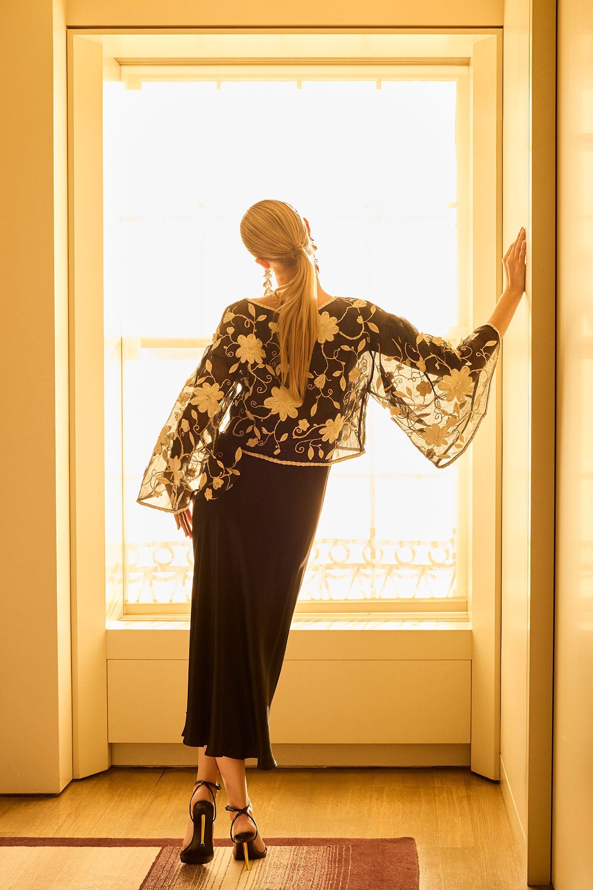Couture Piña Embellished Top Black