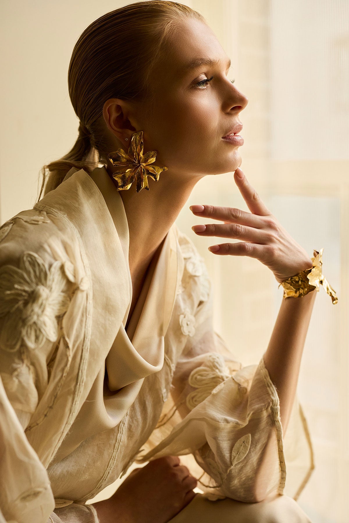 Couture Piña Embellished Jacket Natural