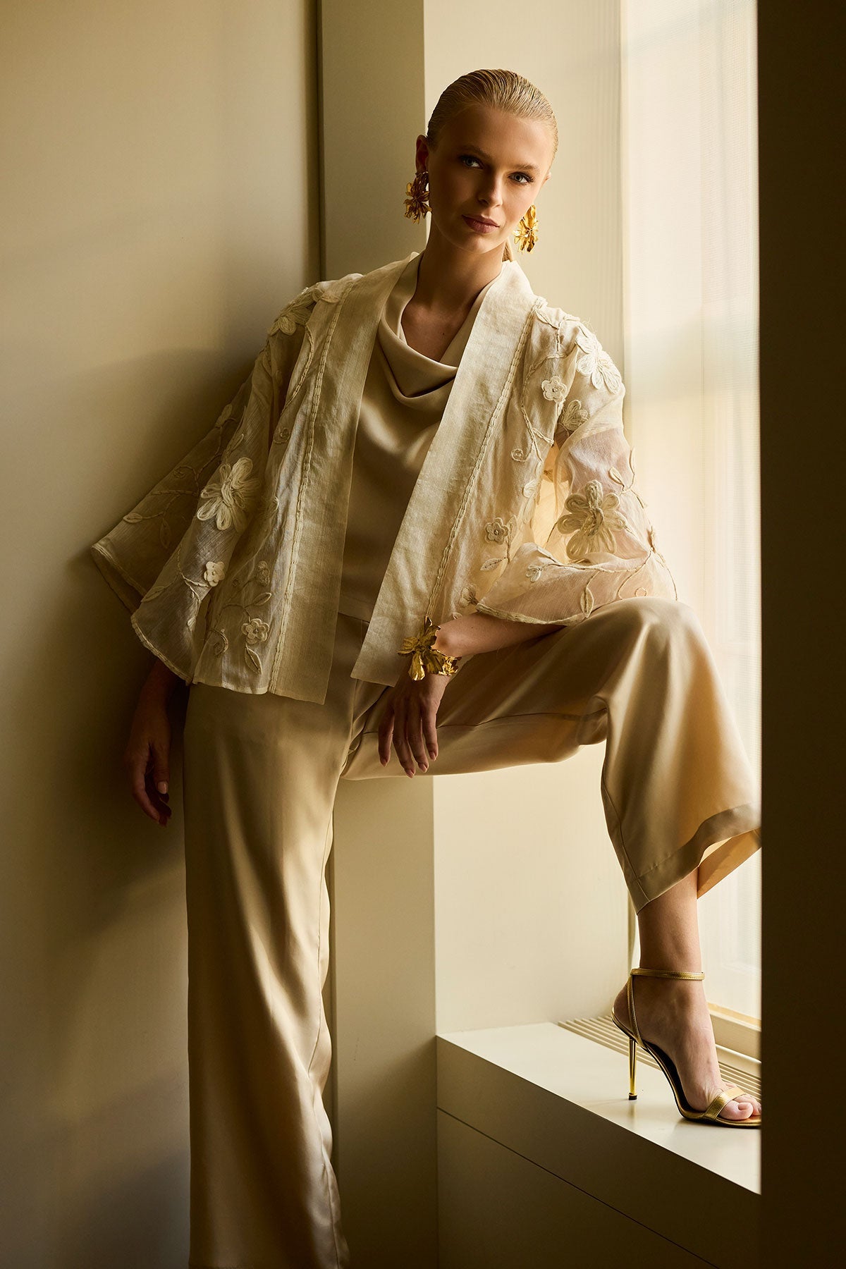 Couture Piña Embellished Jacket Natural