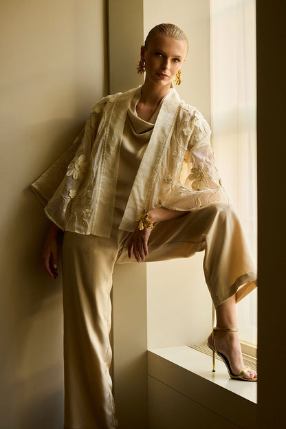 Couture Piña Embellished Jacket Natural
