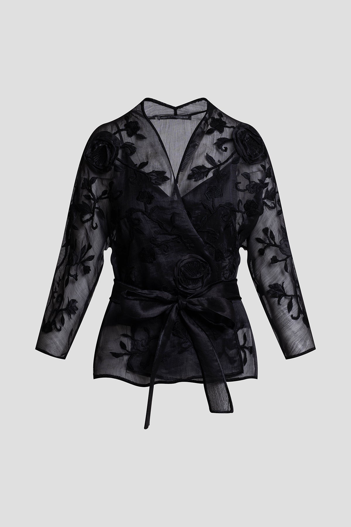 Couture Piña Belted Jacket Black