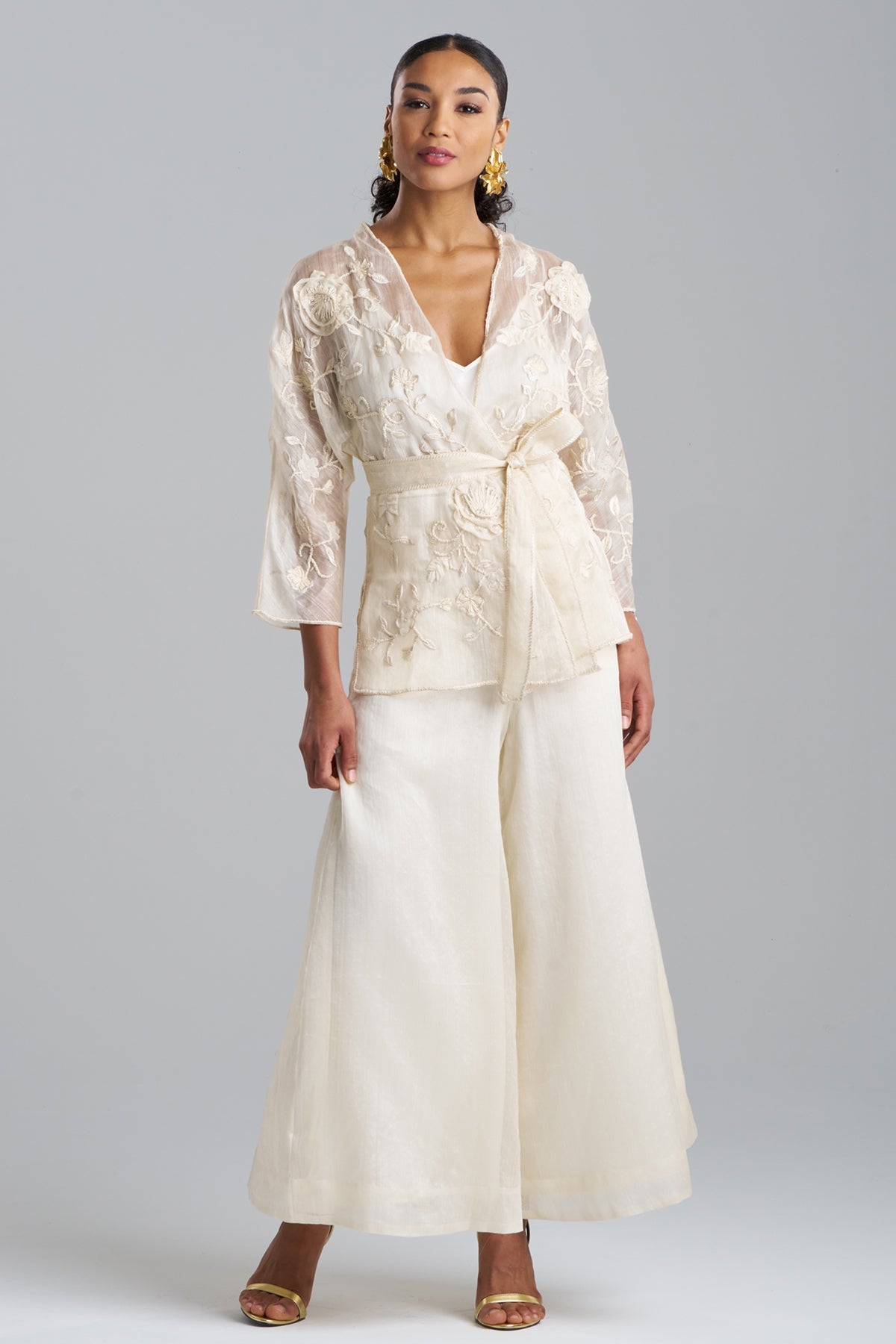 Couture Piña Belted Jacket Natural