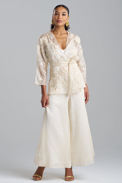 Couture Piña Belted Jacket Natural