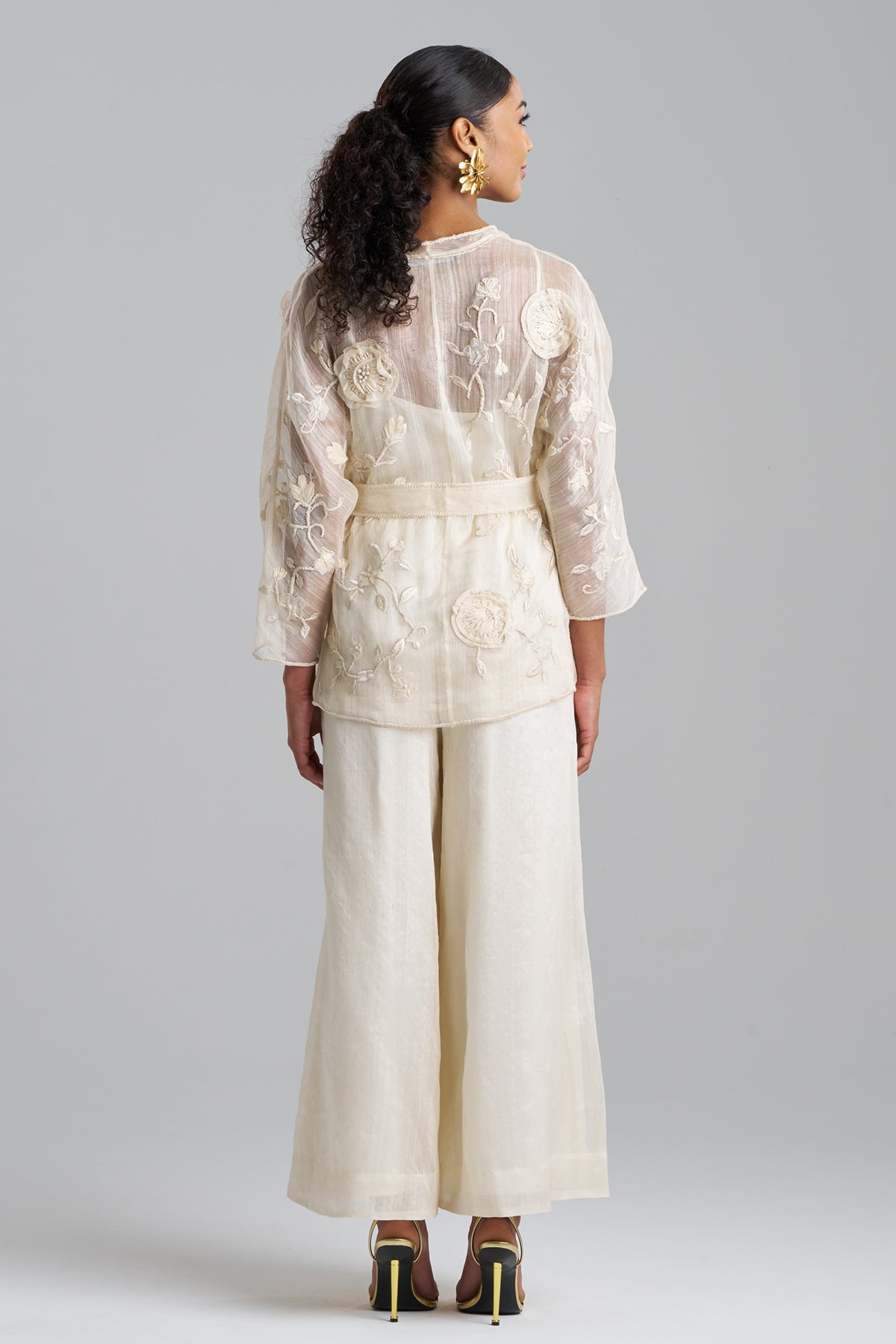 Couture Piña Belted Jacket Natural