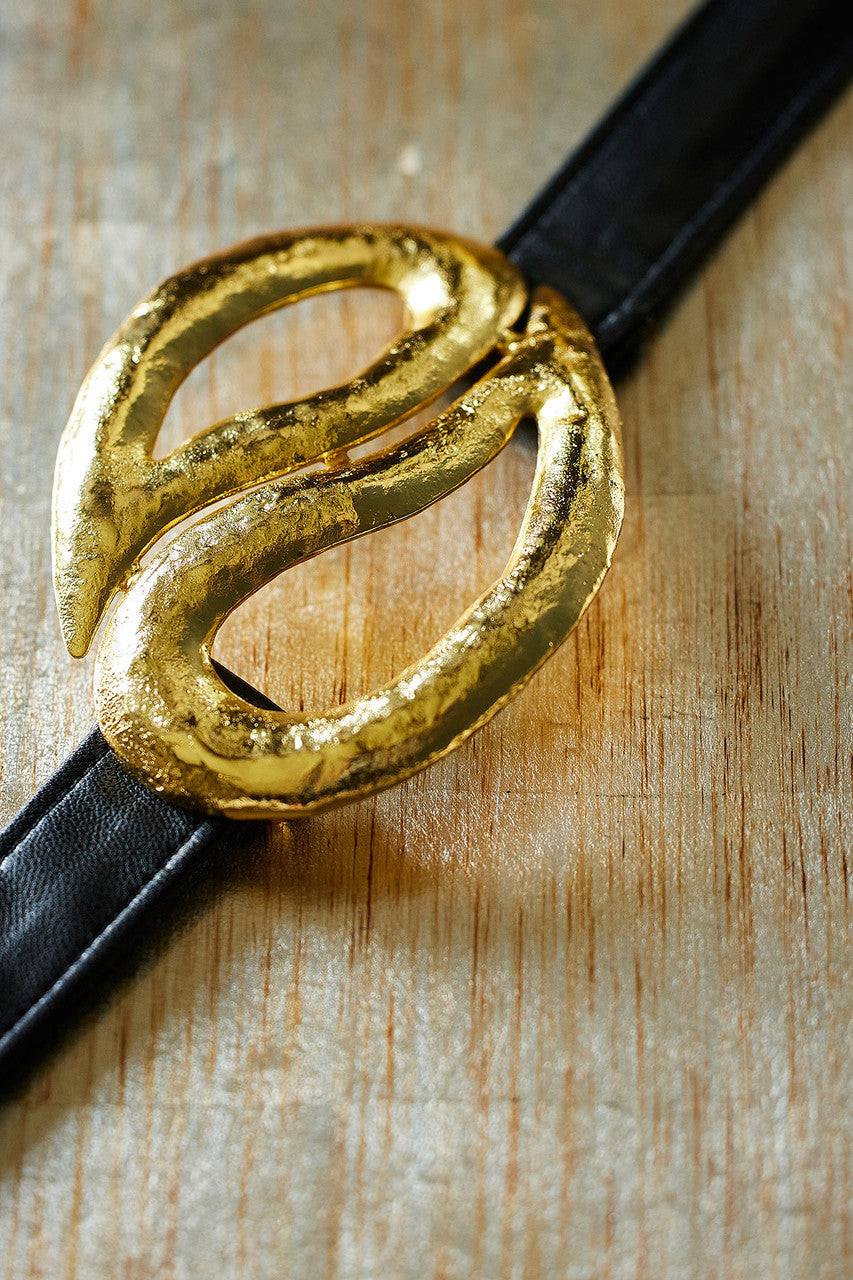 Buy Gold Plated Brass Teardrop Pendant Belt in Gold Online Gold
