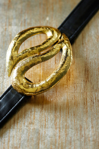 Buy Gold Plated Brass Teardrop Pendant Belt in Gold Online Gold