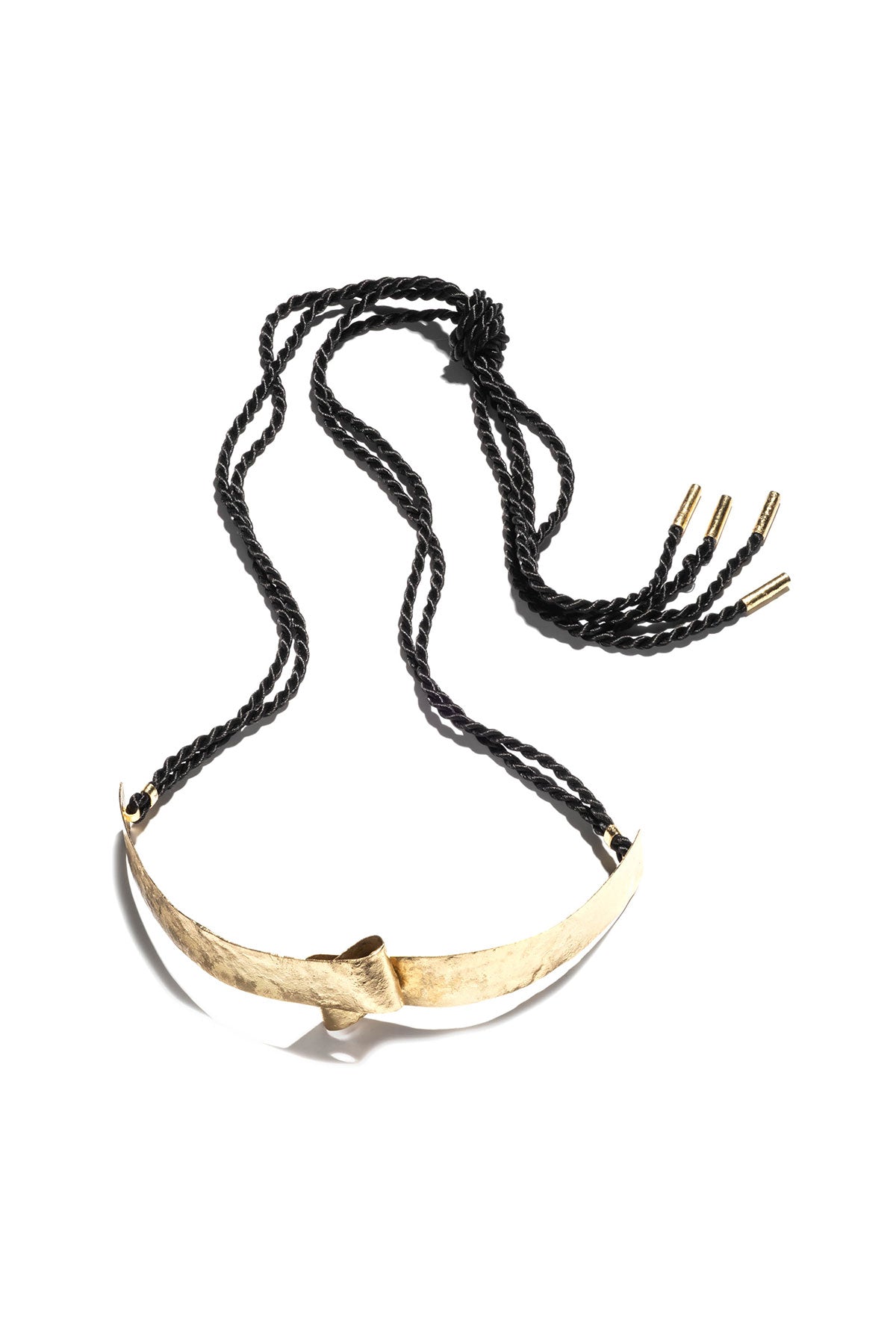 Sculptural Gold Plated Brass Rope Belt Gold