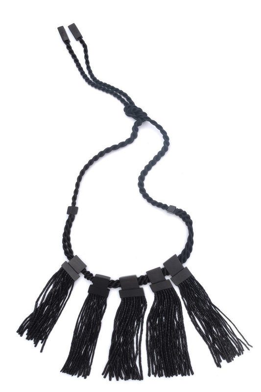 Buy Buffalo Fringe Belt in Black Online Black