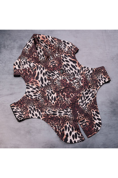 Luxe Leopard Raincoat Chestnut