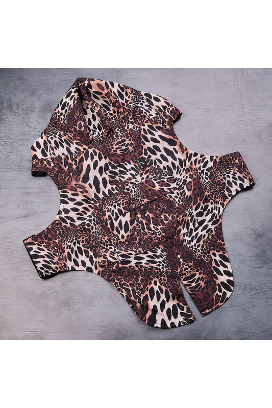 Luxe Leopard Raincoat Chestnut