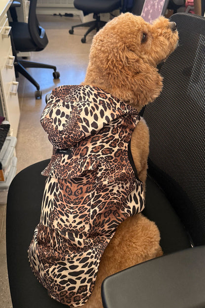 Luxe Leopard Raincoat Chestnut
