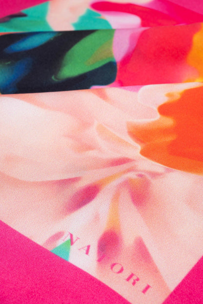 Silk Scarf Garbo Pink Multi
