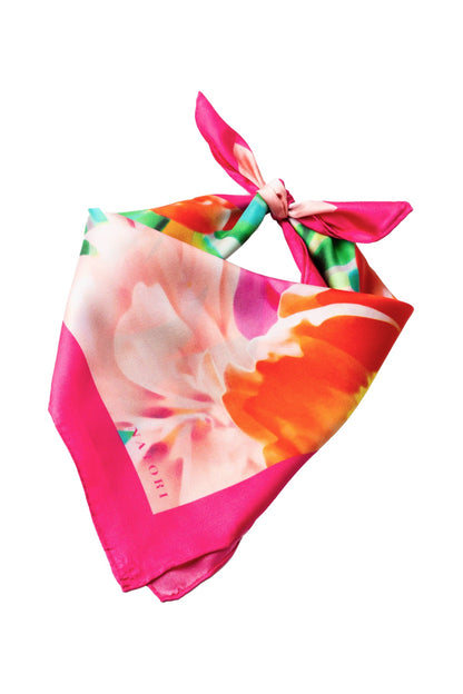 Silk Scarf Garbo Pink Multi