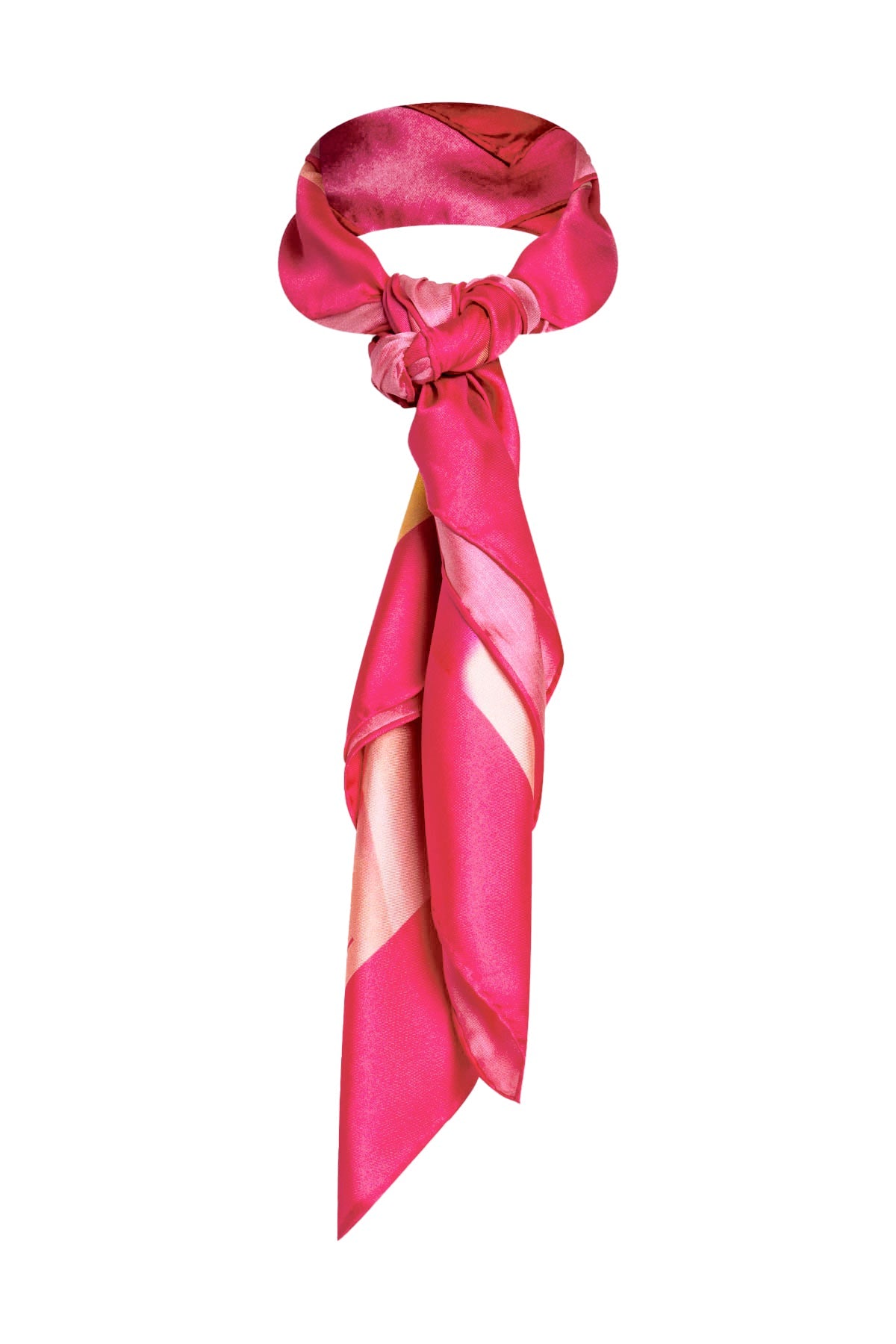 Silk Long Scarf Garbo Pink Multi