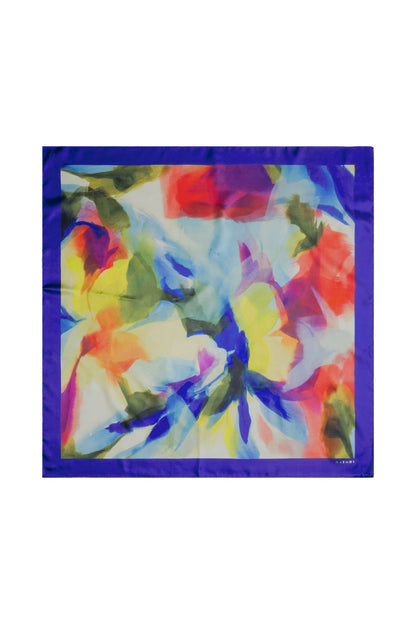 Silk Long Scarf Kumo Blue Multi