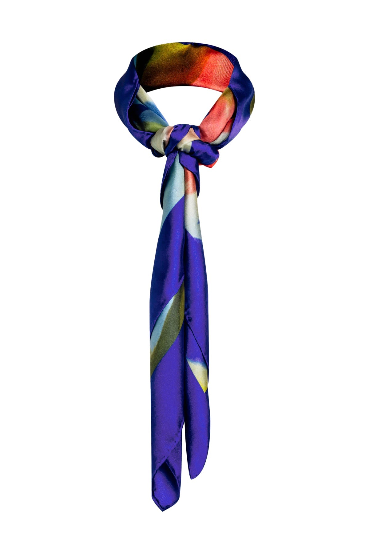 Silk Long Scarf Kumo Blue Multi