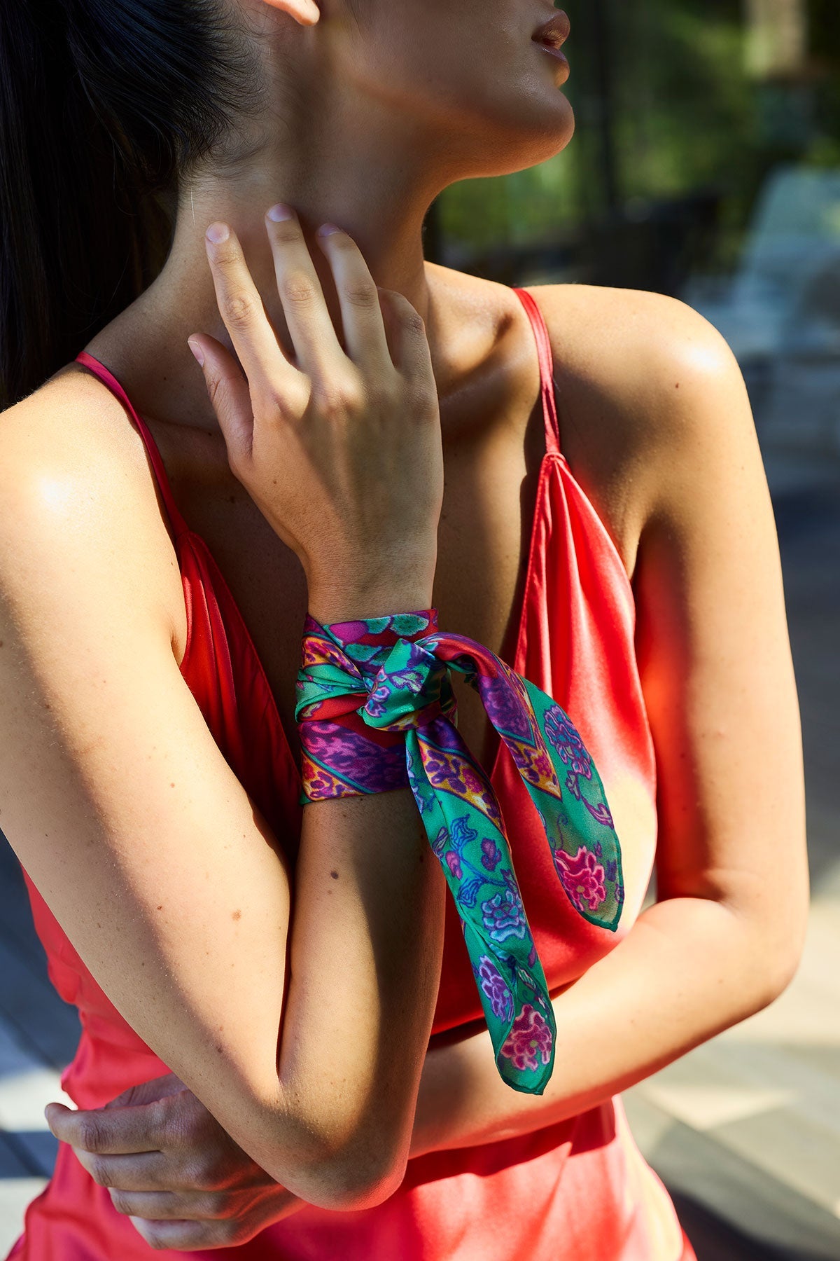 Silk Scarf Ume Multi