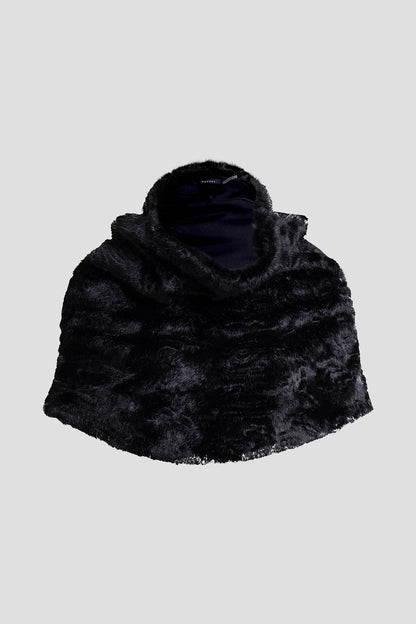 Astrakhan Faux Fur Snood Black