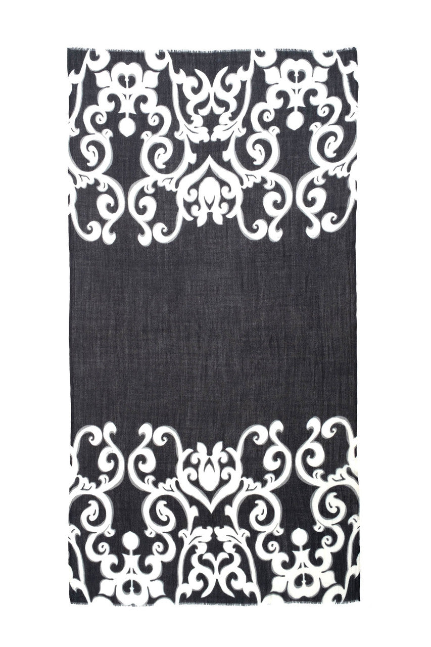 Buy Leticia Printed Scarf in Black Online Black