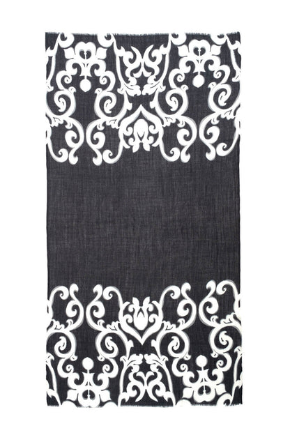 Buy Leticia Printed Scarf in Black Online Black