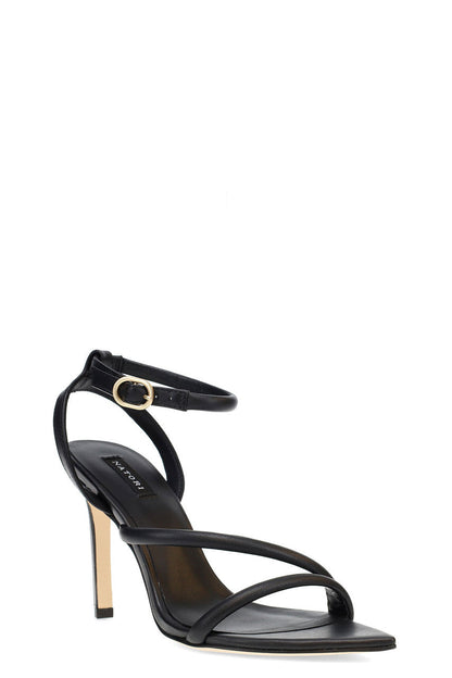 Buy Reiki Nappa Leather Ankle Strap Heel in Black Online Black