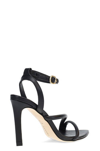 Buy Reiki Nappa Leather Ankle Strap Heel in Black Online Black