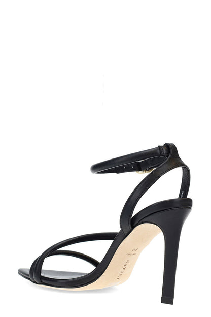 Buy Reiki Nappa Leather Ankle Strap Heel in Black Online Black