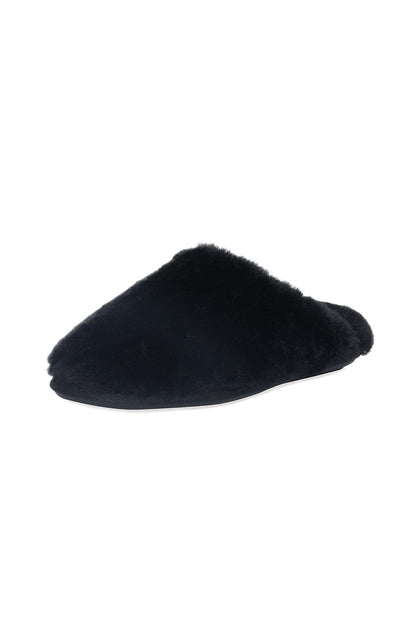 Buy Bliss Genuine Shearling Slide in Black Online Black