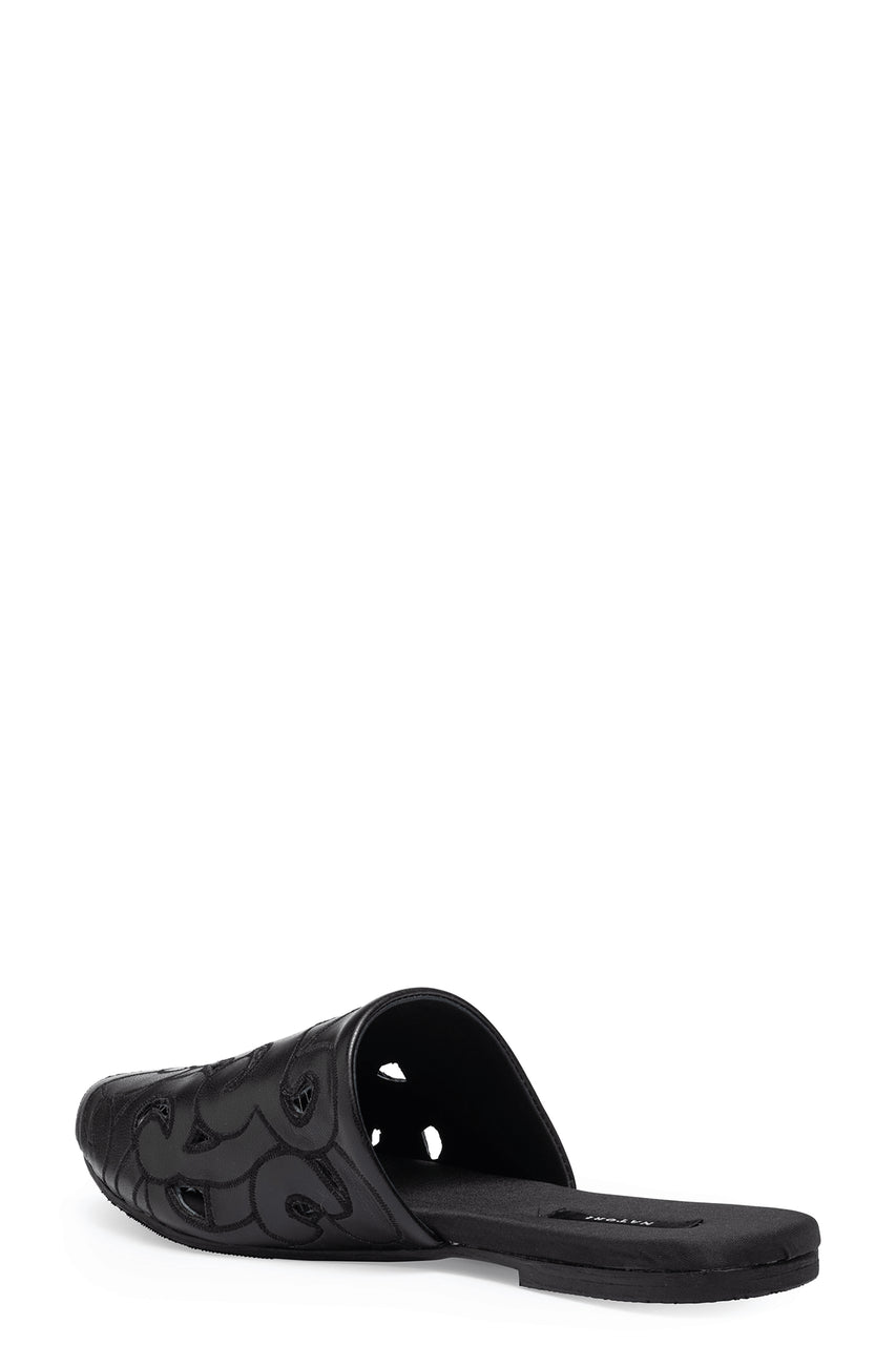 Buy Vegan Luxe Lambskin Slide in Black Online Black