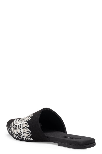 Buy Dragon Embroidered Felt Slide in Black Online Black