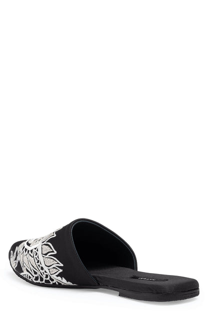 Buy Dragon Embroidered Luxe Charmeuse Slide in Black Online Black