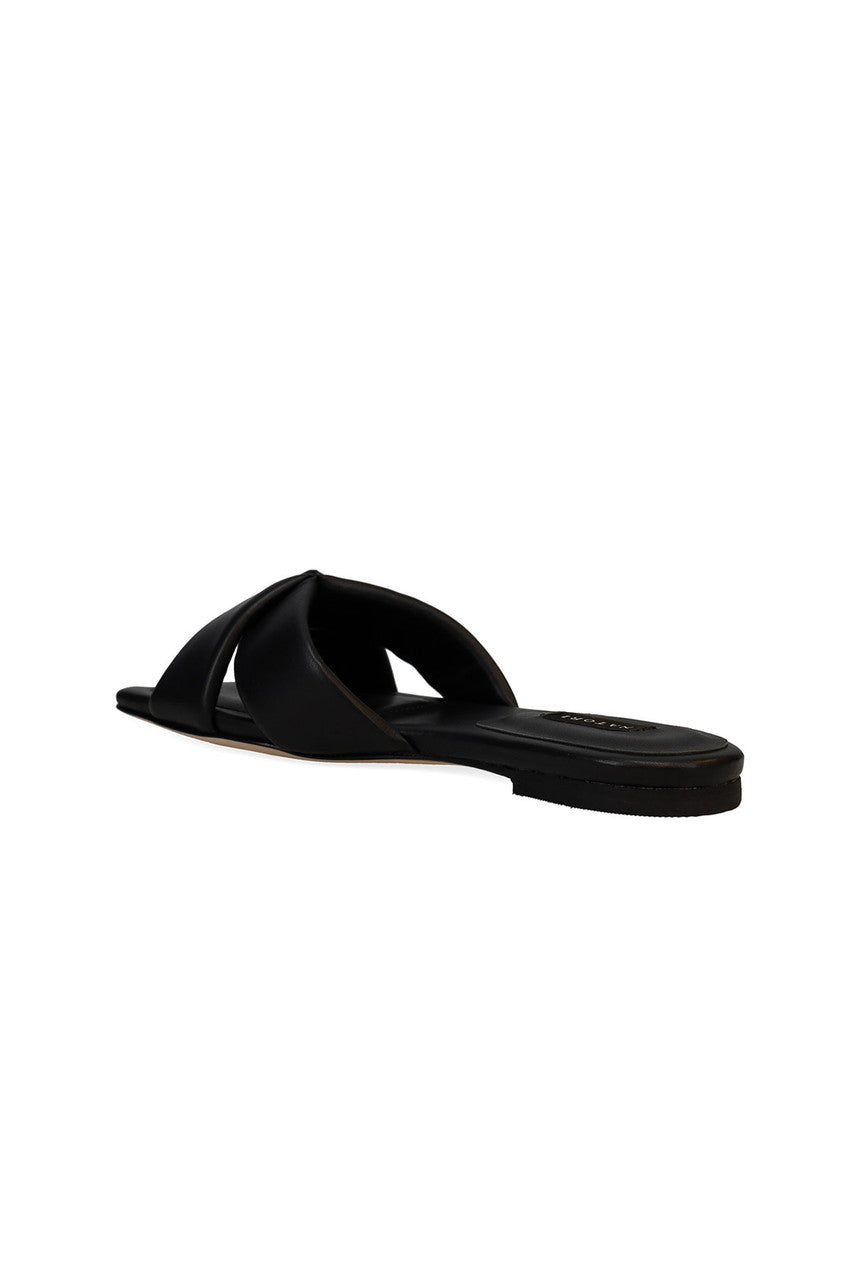 Buy Vitta Nappa Leather Slide Sandals in Black Online Black